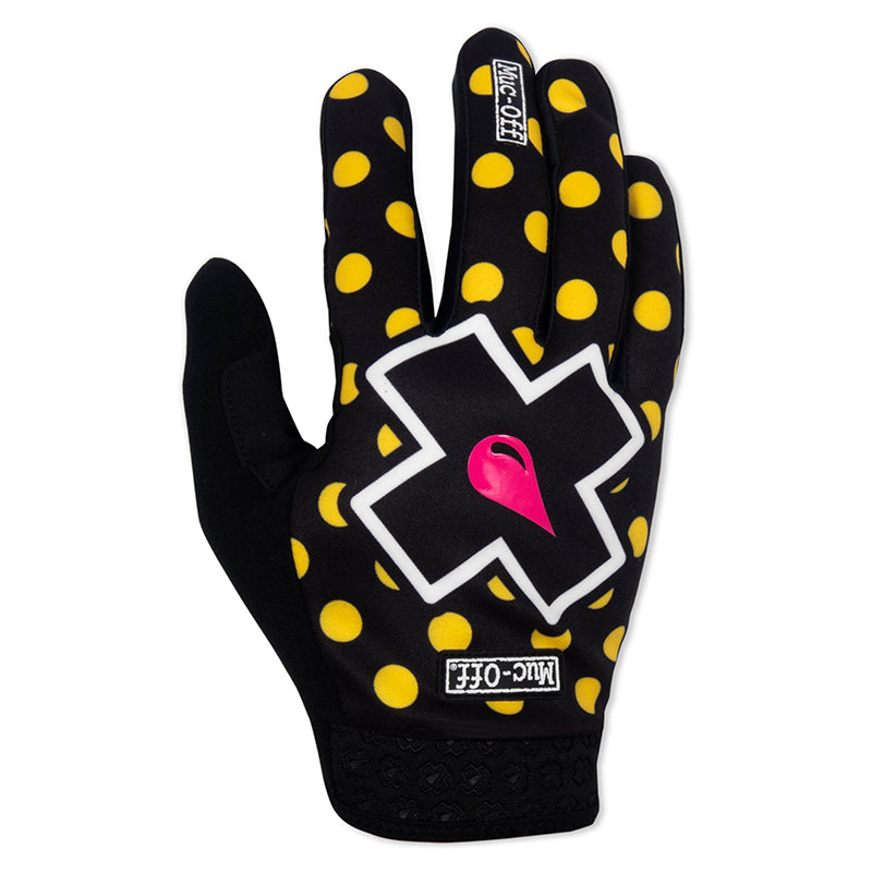 MUC-OFF Gloves MTB Gloves Yellow Polka