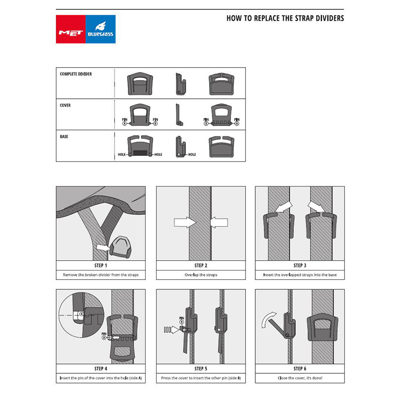MET Spare part Divider Fits helmets: