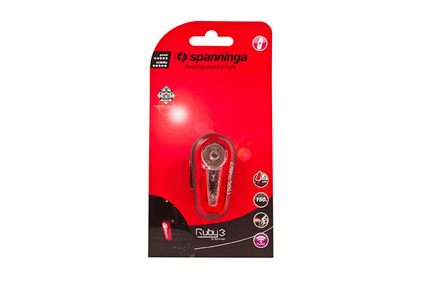 SPANNINGA Rear light Ruby 3 Black