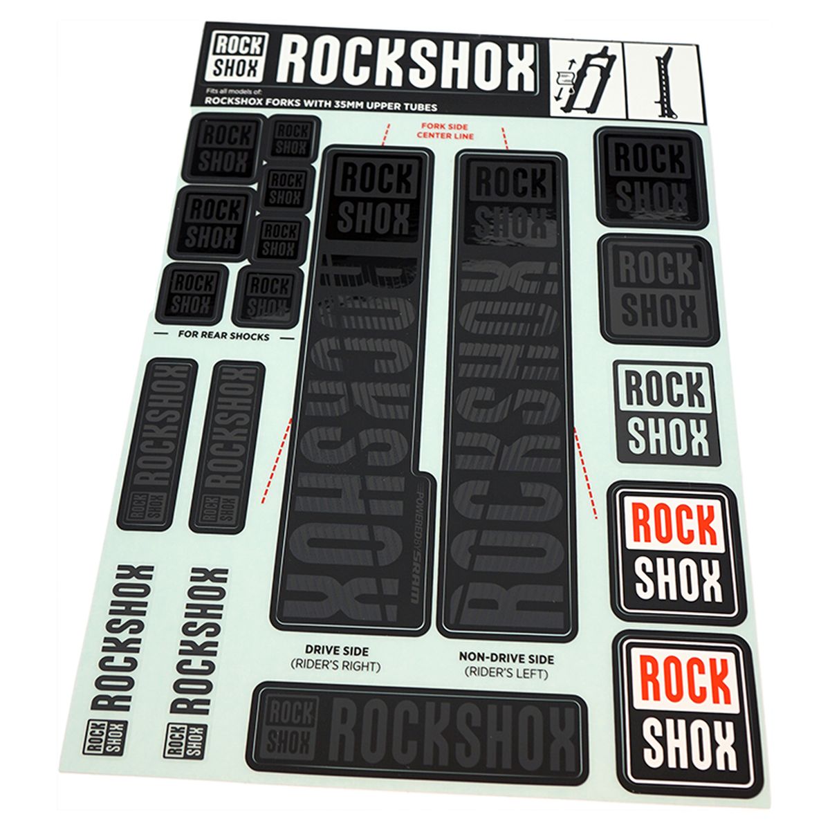 ROCKSHOX Spare part Decals For PIKE/