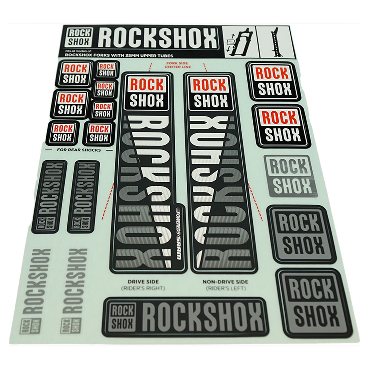 ROCKSHOX Spare part Decals For PIKE/