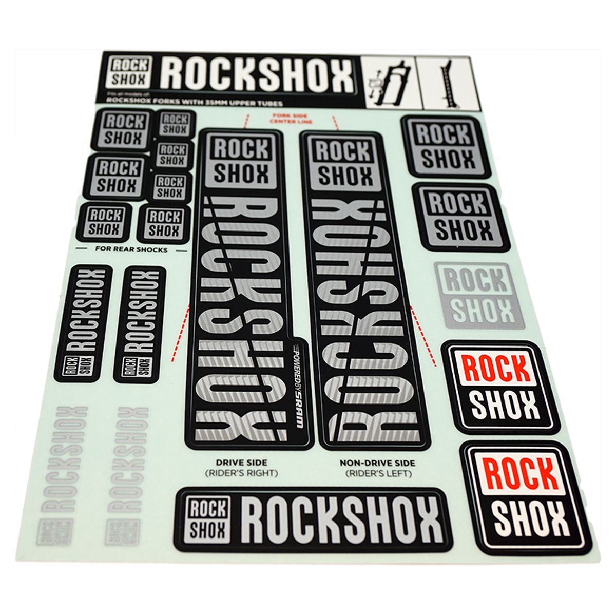 ROCKSHOX Spare part Decals For PIKE/