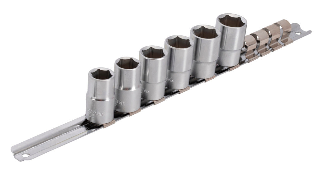 UNIOR Socket set 1/2" on rail set of