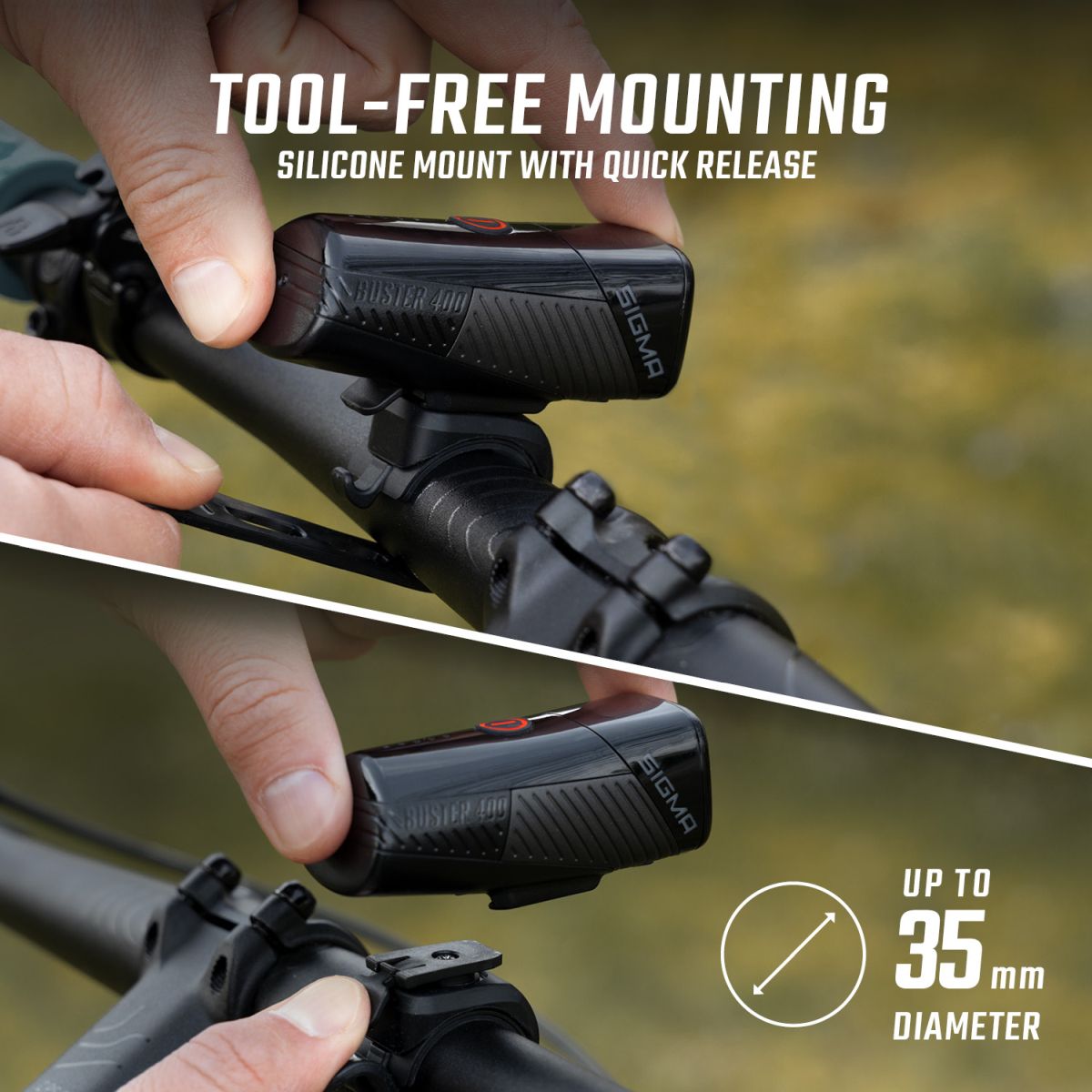 SIGMA Front light Buster FL 400 Black