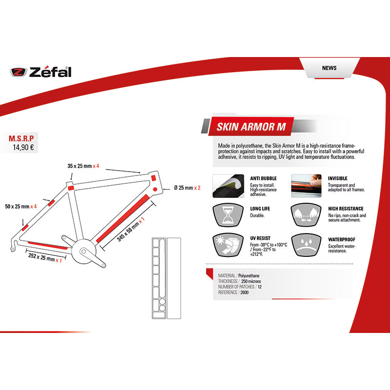 ZÉFAL Spare part Skin Armor - M High