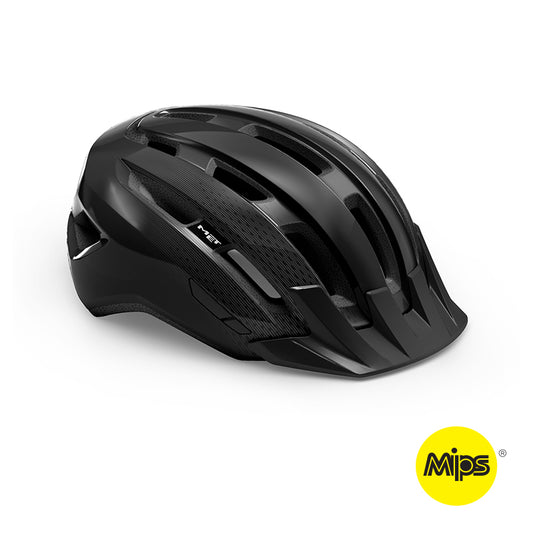 MET Helmet Downtown MIPS Black/Glossy L