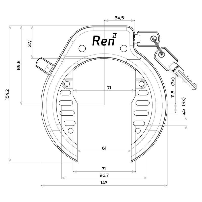 AXA Ren2 (Bulk) Ring lock