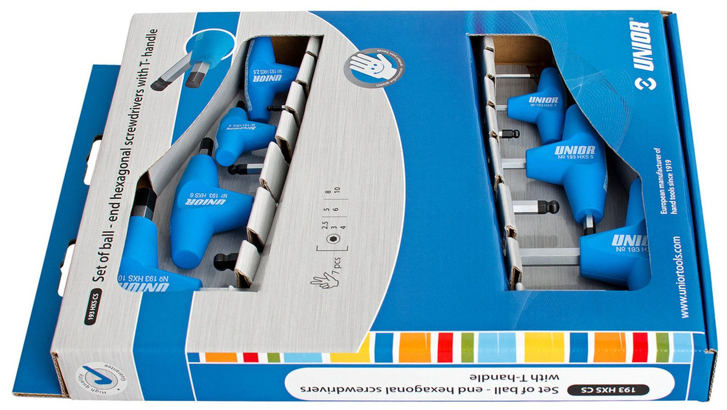 UNIOR Set of T-handle ball - end hex