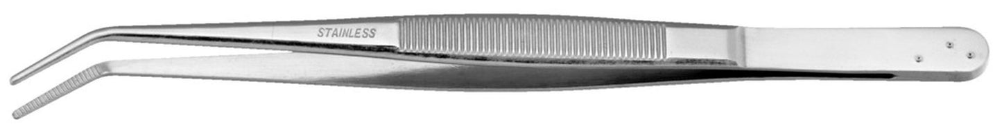 UNIOR Bent flat tweezers Size: 155.