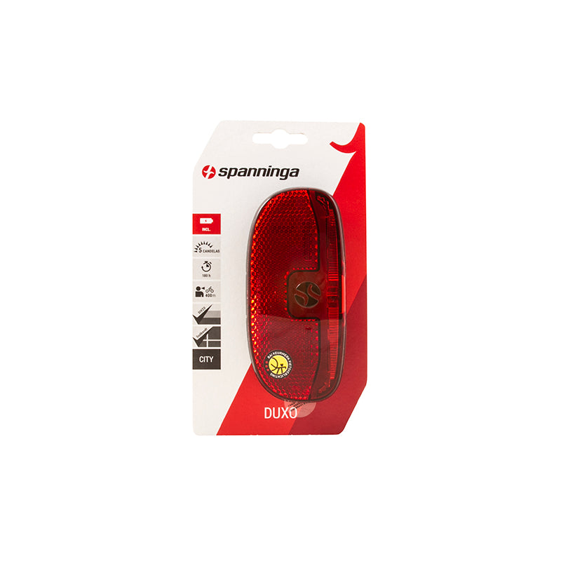 SPANNINGA Rear light DUXO Xb Black